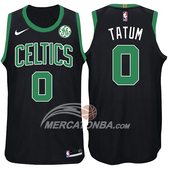 Maglia NBA Jayson Tatum Boston Celtics 2017-18 Nero